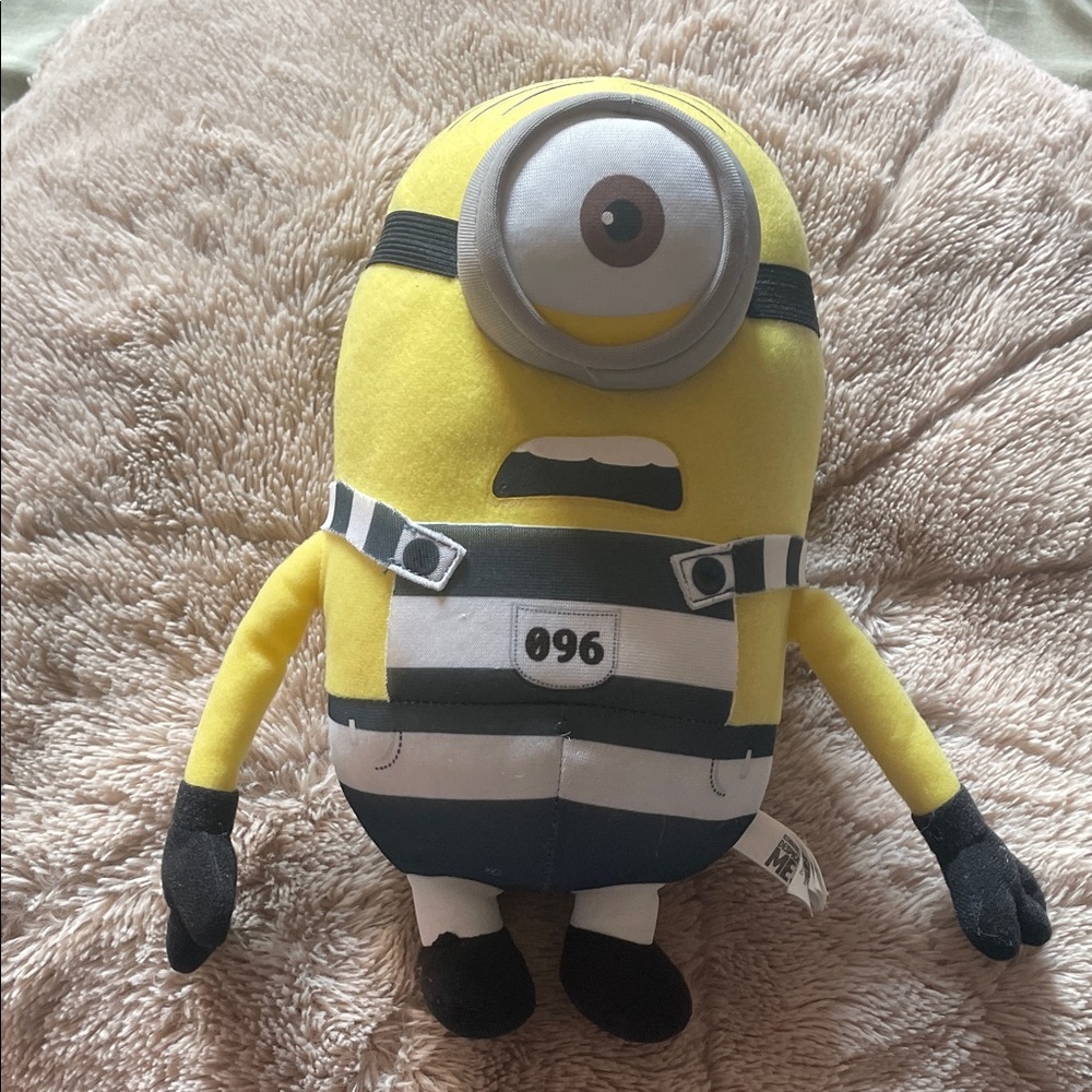 Yellow and Black Stuffed Minion Toy